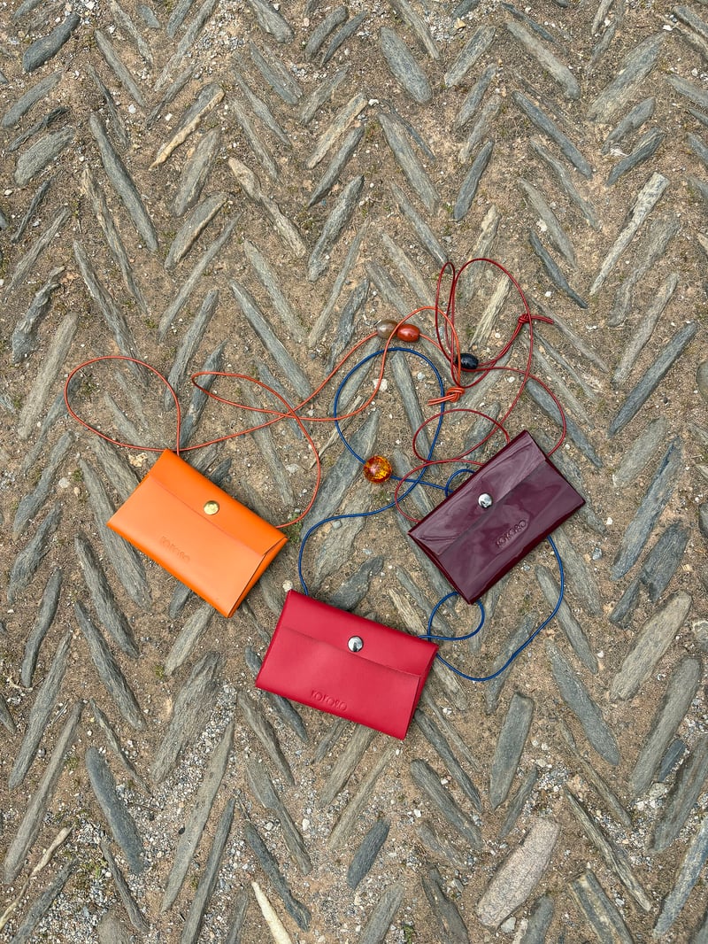 Origami Necklace Wallet - Orange