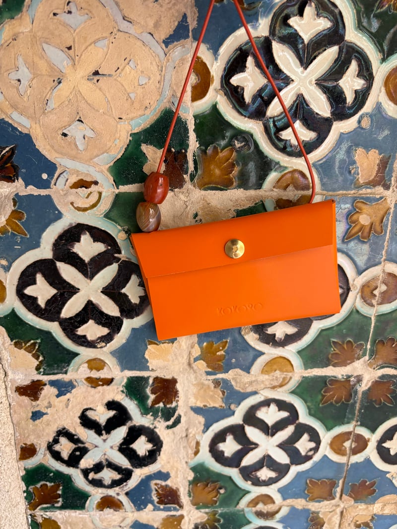 Origami Necklace Wallet - Orange
