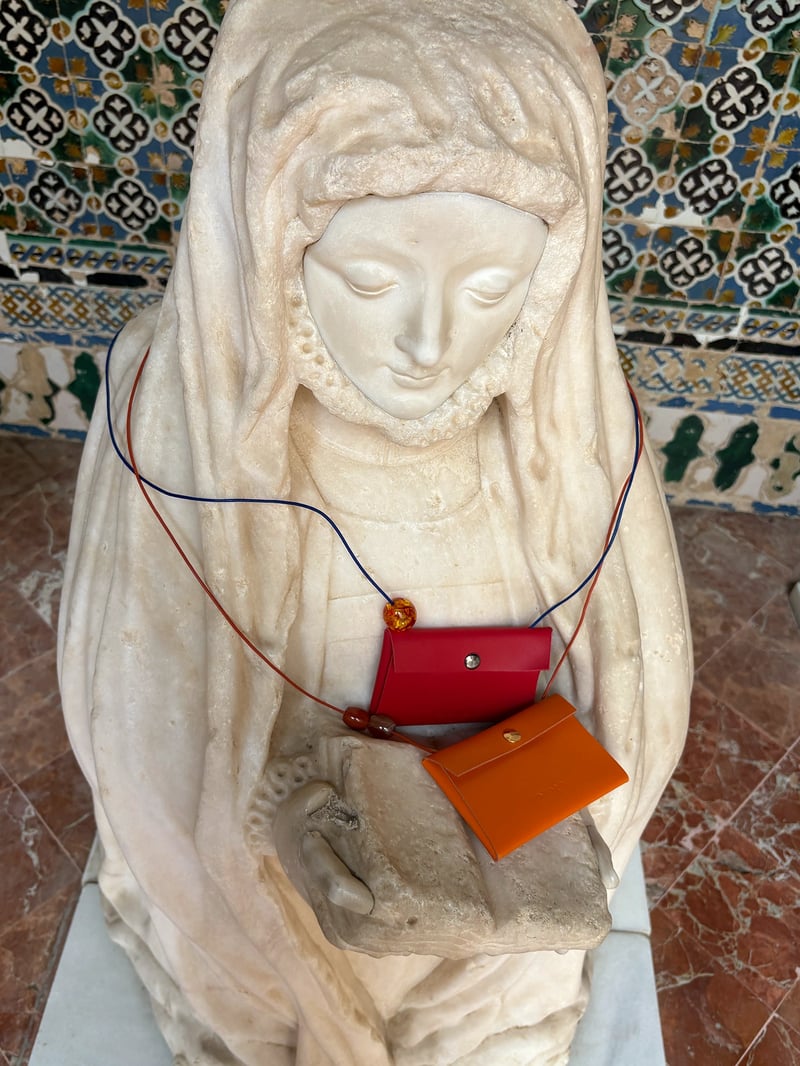 Origami Necklace Wallet - Red