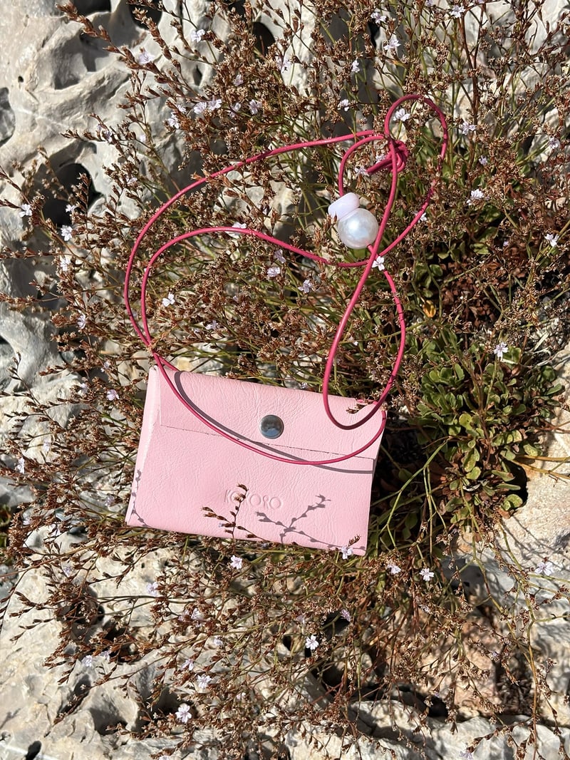 Origami Necklace Wallet - Light Pink