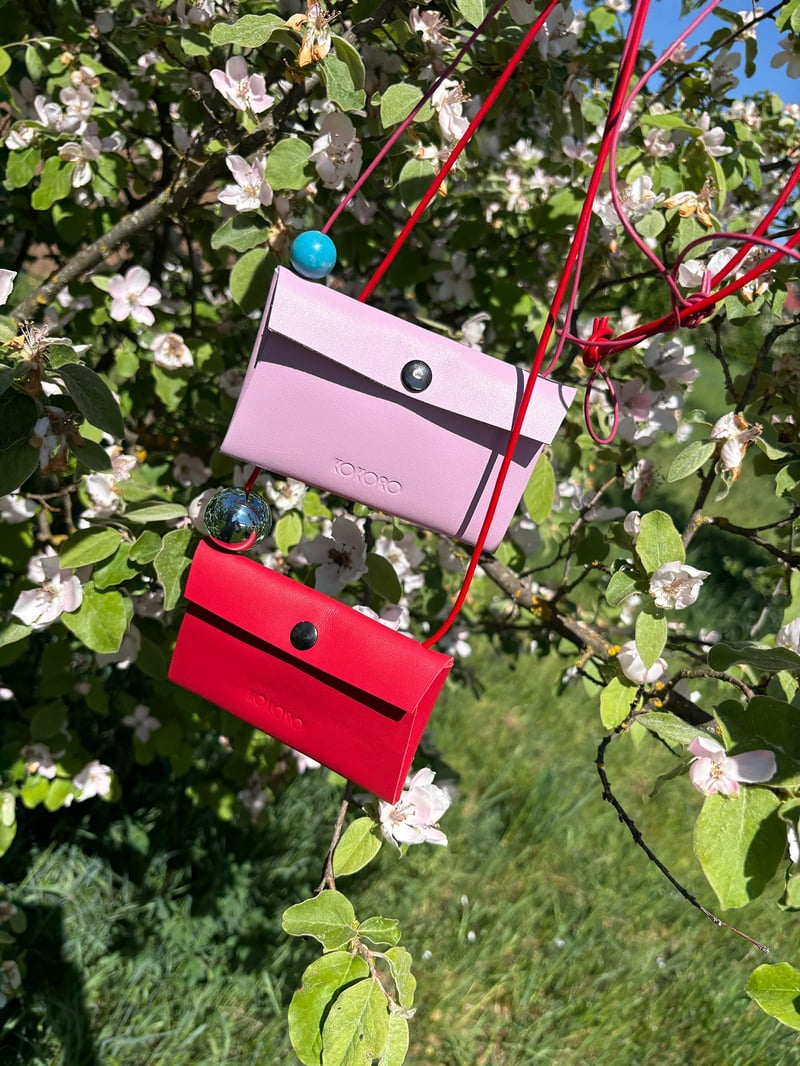 Origami Necklace Wallet - Light Pink