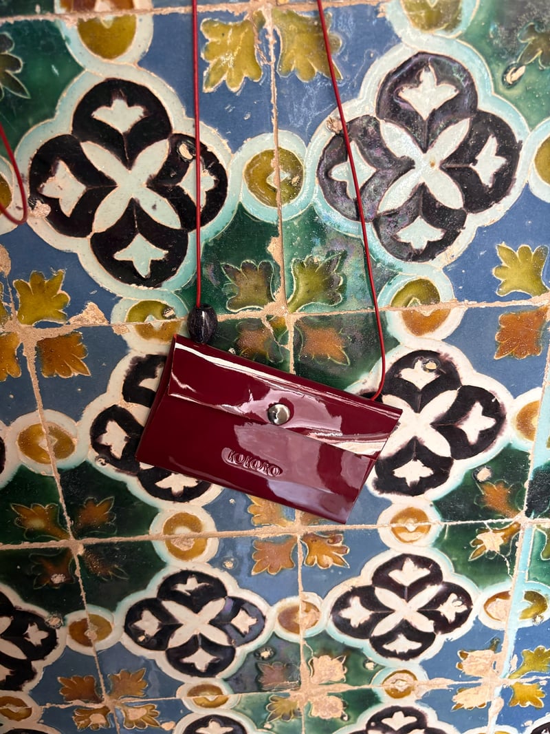 Origami Necklace Wallet - Burgundy